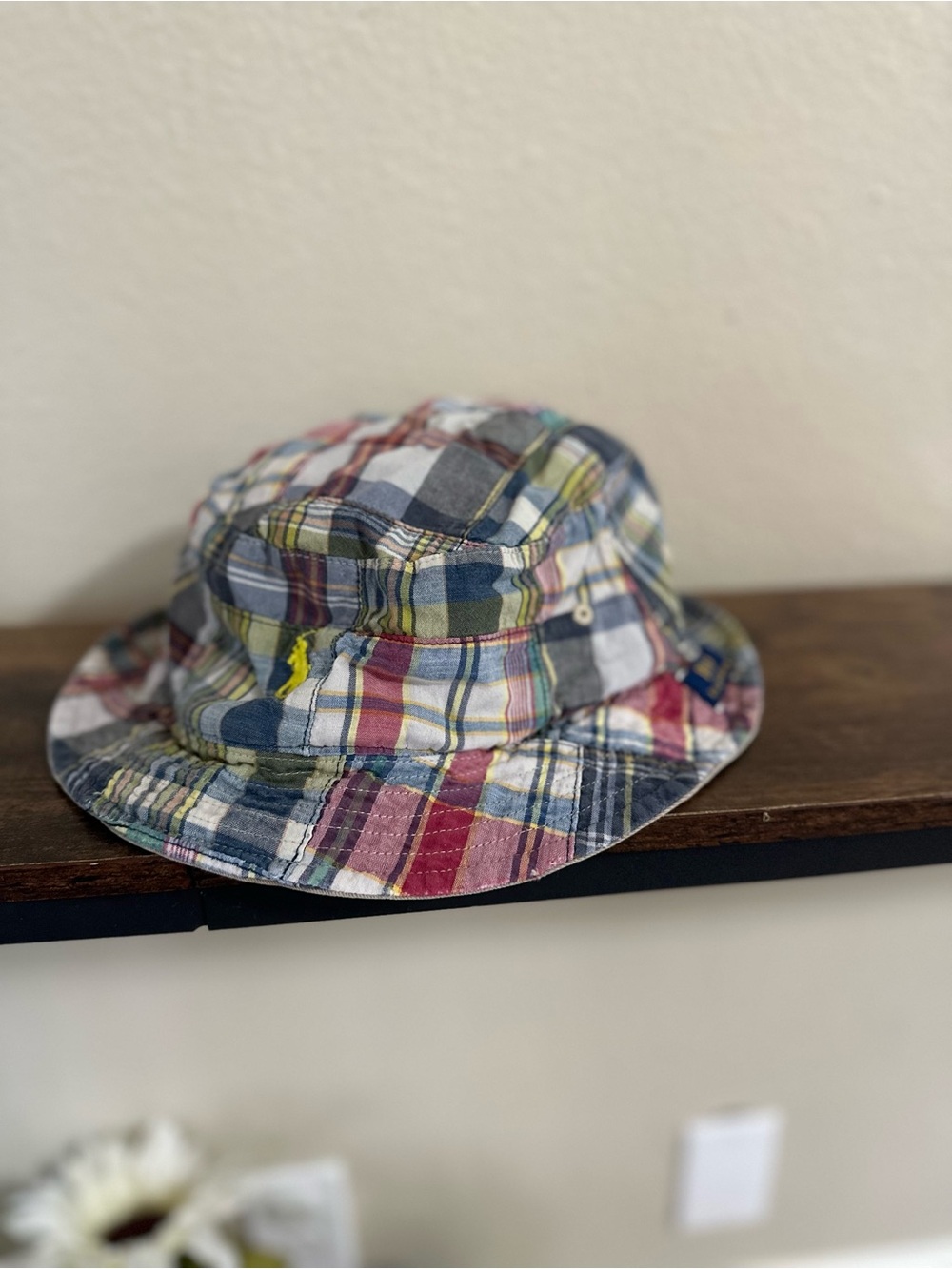Ralph Lauren Tan Bucket Hat with Green Band